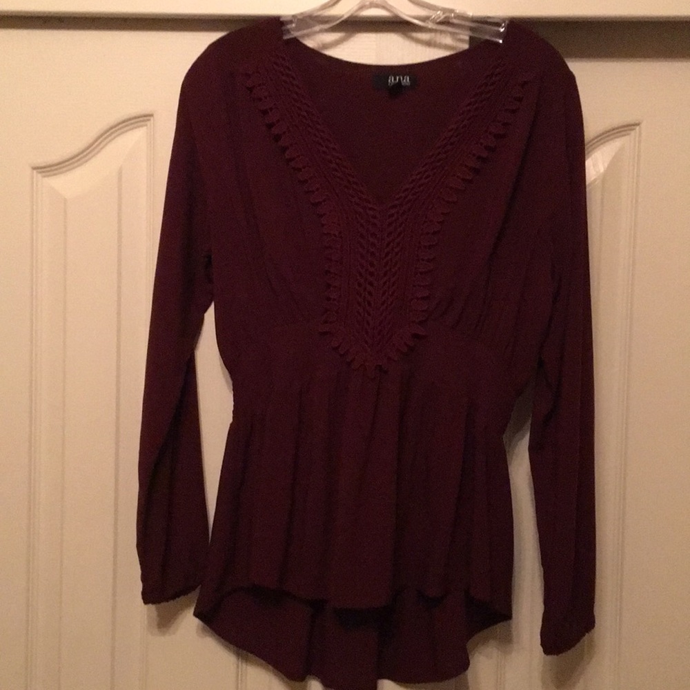 Burgundy blouse
